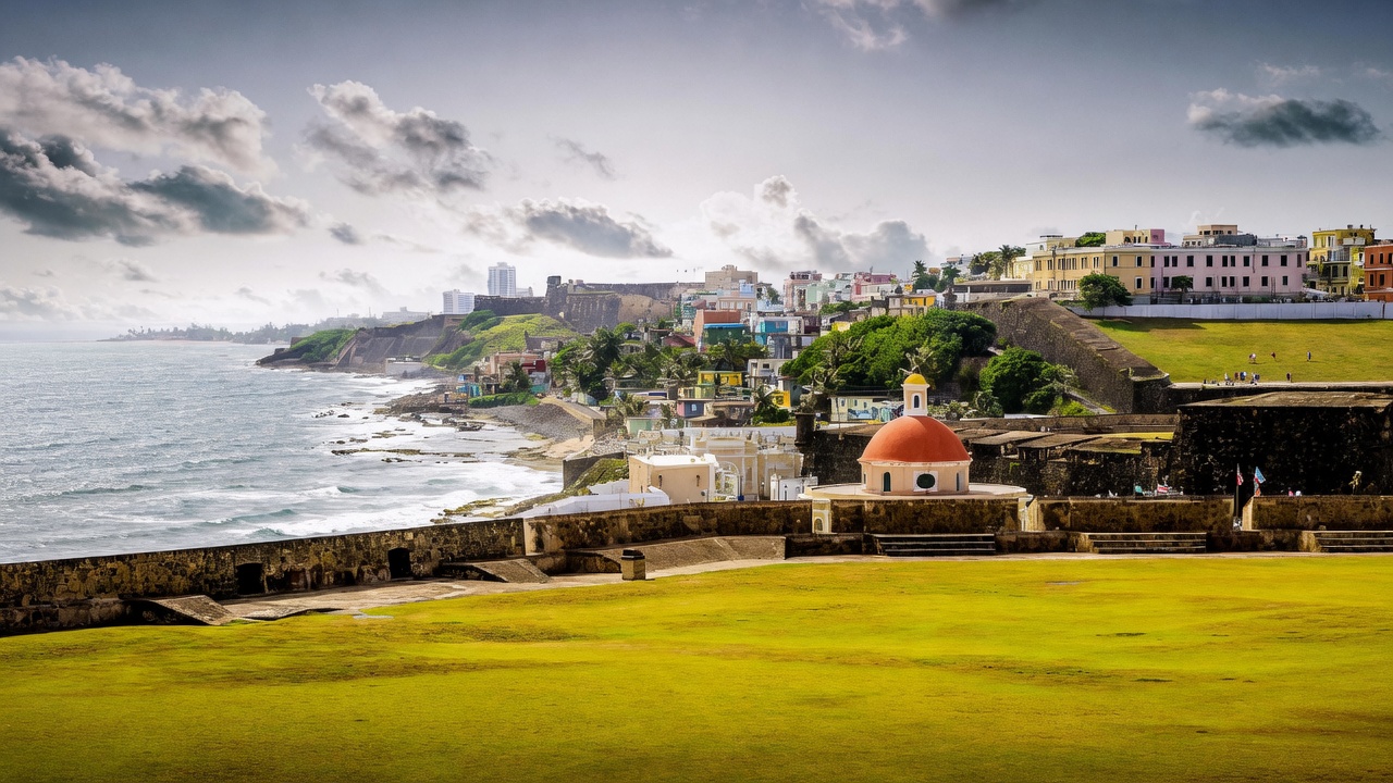 Old San Juan and El Morro from the fortress lawn, the iconic Puerto Rico view for a work week on the island